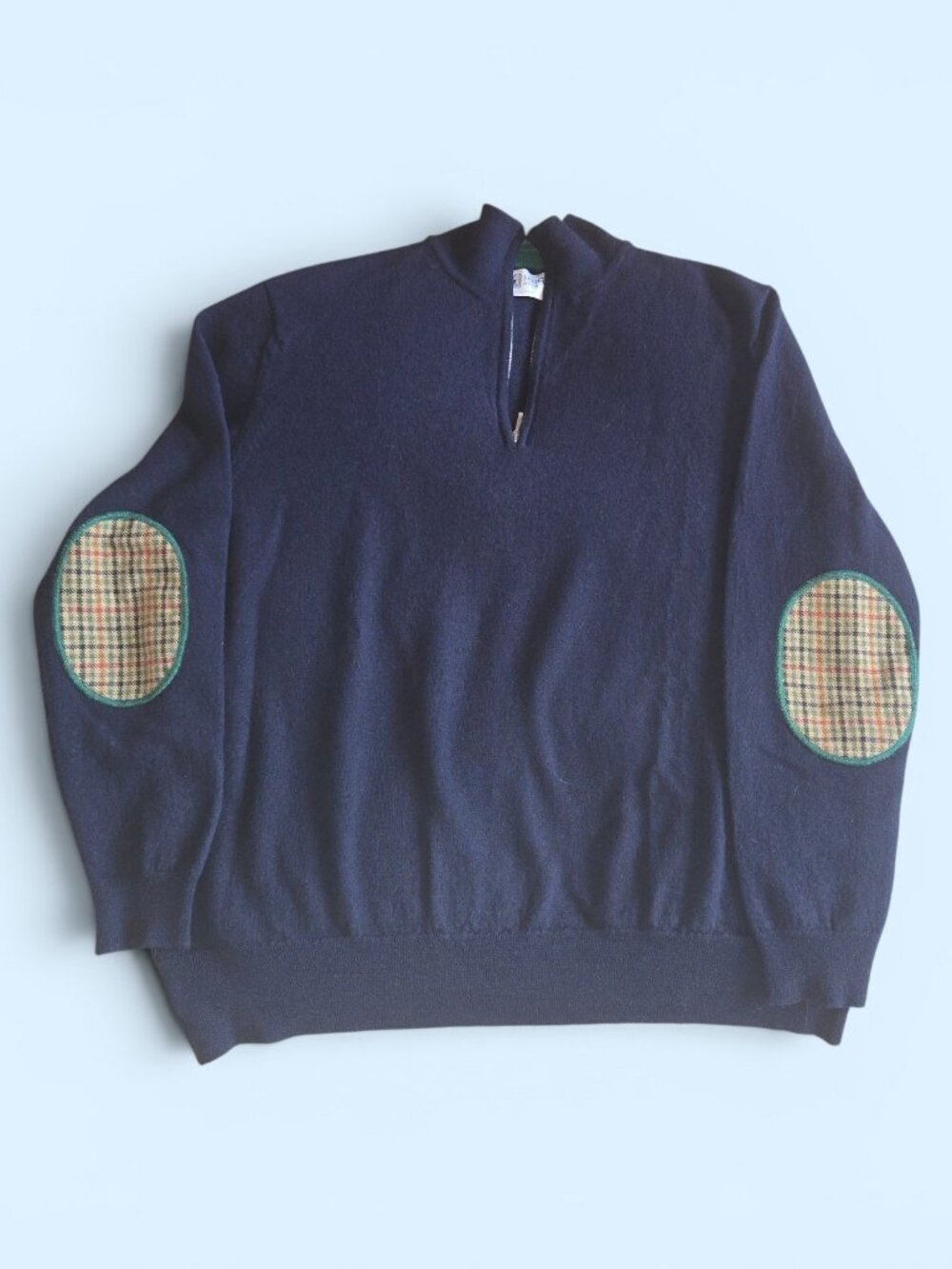Johnstons of Elgin 1/4 Zip Wool Sweater Size Medium